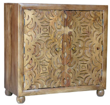 Load image into Gallery viewer, Laurie Solid Indian Wood  2 Door Accent Cabinet_Cupboard_ 90 cm Length
