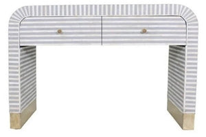 Hurrah_Bone Inlay Console Table with 2 Drawers_Vanity Table_120 cm