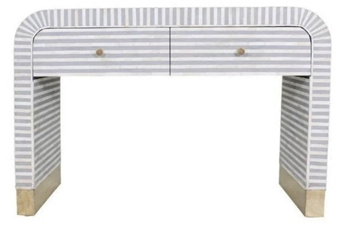 Hurrah_Bone Inlay Console Table with 2 Drawers_Vanity Table_120 cm