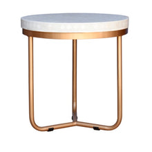 Load image into Gallery viewer, Kane_ Bone Inlay Side Table with Metal Base
