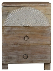 Cuba_Hand Carved Wooden Bed Side Table