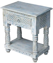 Load image into Gallery viewer, Alisha_Hand Carved Wooden Bed Side Table
