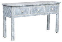 Load image into Gallery viewer, Emil Bone Inlay Console Table with 3 Drawers_Vanity Table_130 cm
