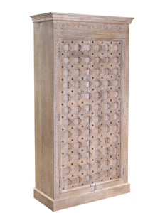 Saritha Hand Carved Wooden Almirah_Cupboard_Height 190 cm