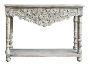 Briones Hand Carved Wooden Console Table_150 cm