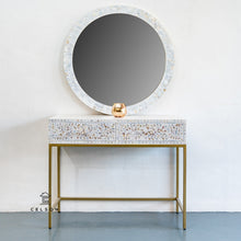 Load image into Gallery viewer, Paul Mother of Pearl Inlay Round Mirror
