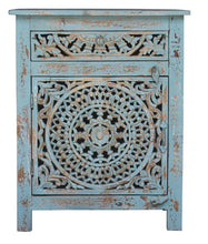 Load image into Gallery viewer, Jeffrey_Solid Indian Wood Hand Carved Bed Side Table
