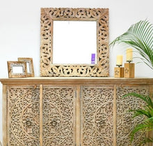 Load image into Gallery viewer, Jane Indian Solid Wood Square Carved Mirror_90 x 90 cm
