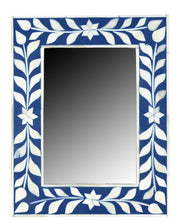 Load image into Gallery viewer, Sven_ Floral Pattern Bone Inlay Photo Frame in Blue _5 x 7
