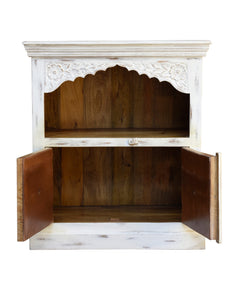 Savannah Indian Wood Tile Open Cabinet_ 80 cm Length