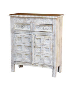Josie Hand Carved Wooden Chest_Cabinet_Sideboard_ 90 cm Length