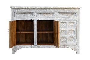 Giselle Hand Carved Indian Wood Sideboard_Buffet