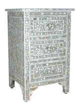 Load image into Gallery viewer, Pavel _ Mother of Pearl 3 Drawer Bed side Table
