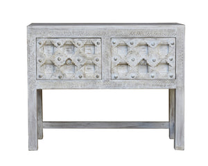 Allison Wooden Hand Carved Console Table_Vanity Table_107 cm