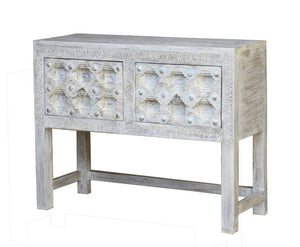 Allison Wooden Hand Carved Console Table_Vanity Table_107 cm