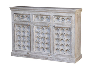 Daisy Hand Carved Wooden Sideboard_Wooden Buffet