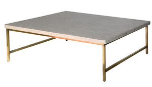 Duff _Bone Inlay Coffee Table with Metal Base_110 cm