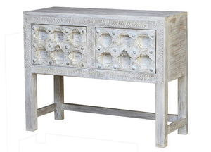 Allison Wooden Hand Carved Console Table_Vanity Table_107 cm