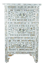 Load image into Gallery viewer, Pavel _ Mother of Pearl 3 Drawer Bed side Table
