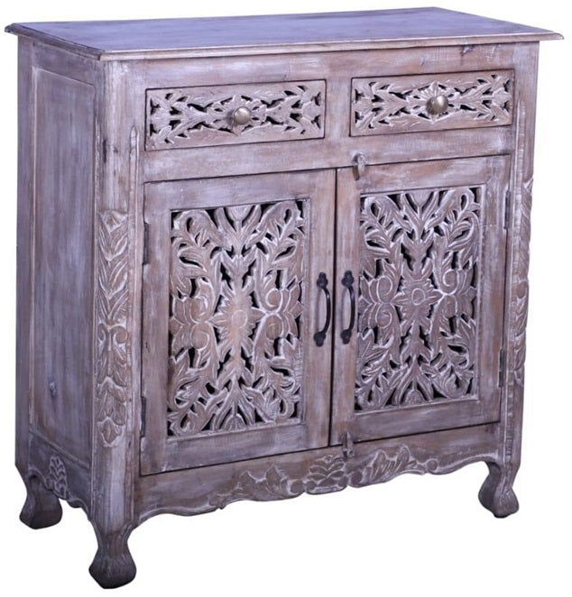 Ryker Hand Carved Solid Wood Chest_ 90 cm Length