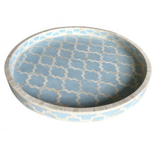 Load image into Gallery viewer, Teresa Bone Inlay Moroccan Pattern Tray_ Dia 40 cm
