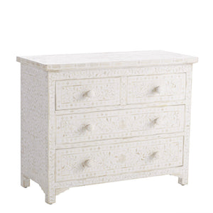 Bridget Bone Inlay Chest of Drawer with 4 Drawers_ 104 cm Length