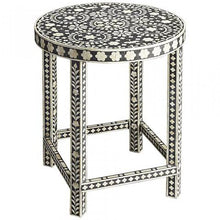 Load image into Gallery viewer, Rahele Bone Inlay Side Table_Stool
