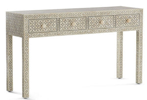 Quinn_Bone Inlay Console Table with 4 Drawers_130 cm