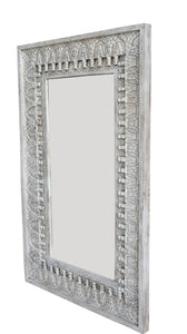 Hazel Hand Carved Window Spindle Wooden Mirror_150 x 90 cm