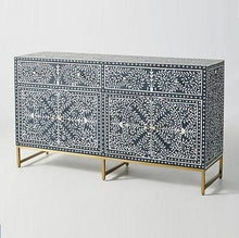 Load image into Gallery viewer, Sofia _Bone Inlay Sideboard with 2 Drawers 4 Doors
