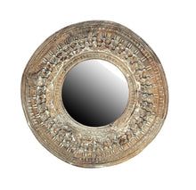 Load image into Gallery viewer, Royce_ Indian Spindle Window Round Hand Carved Mirror _60 Dia cm
