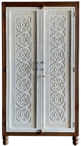 Jensen_Hand Carved_Solid Wood Almirah_Display Unit_Cupboard_height 180 cm