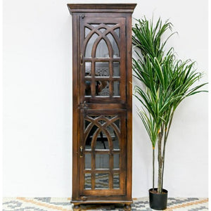 Jeff_Hand Carved Almirah_Almirah with Glass Doors_Height 180 cm