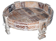 Load image into Gallery viewer, Cabell_Solid Indian Wood Chakki Grinding Coffee Table_60 Dia cm
