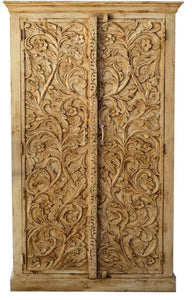 Stefen_Hand Carved Indian Wood Almirah_Height 188 cm
