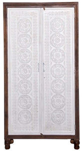 Jensen_Hand Carved_Solid Wood Almirah_Display Unit_Cupboard_height 180 cm